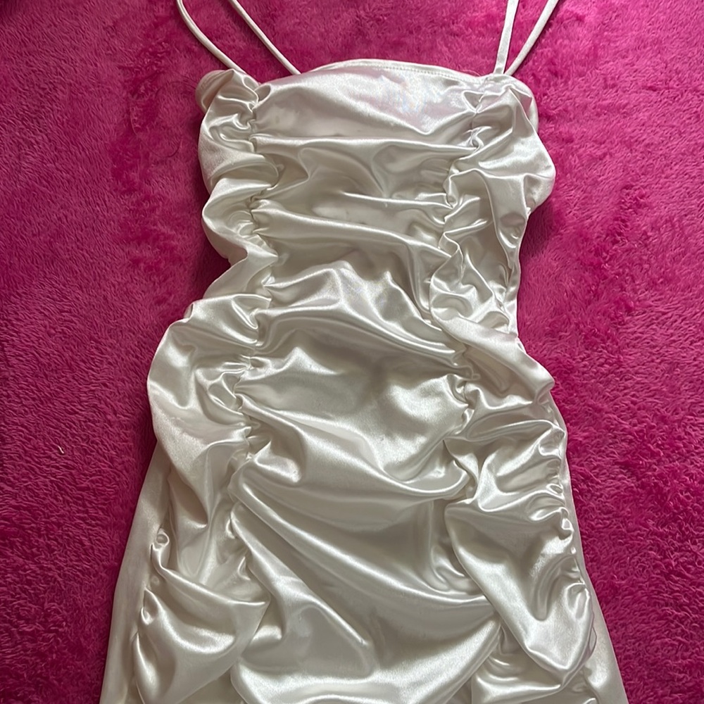 silky white dress